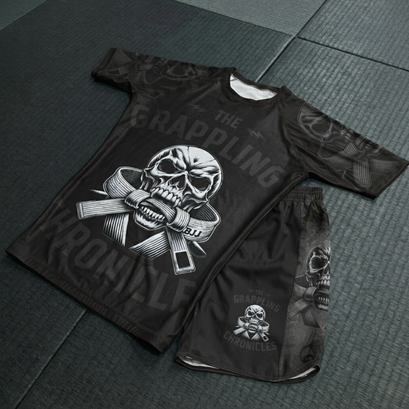 Rashguard Corto Negro''The Grappling Chronicles''