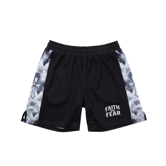 Shorts Lucha Negros ''Faith Over Fear''