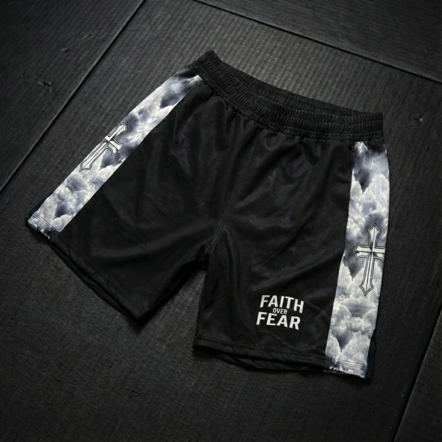 Shorts Lucha Negros ''Faith Over Fear''