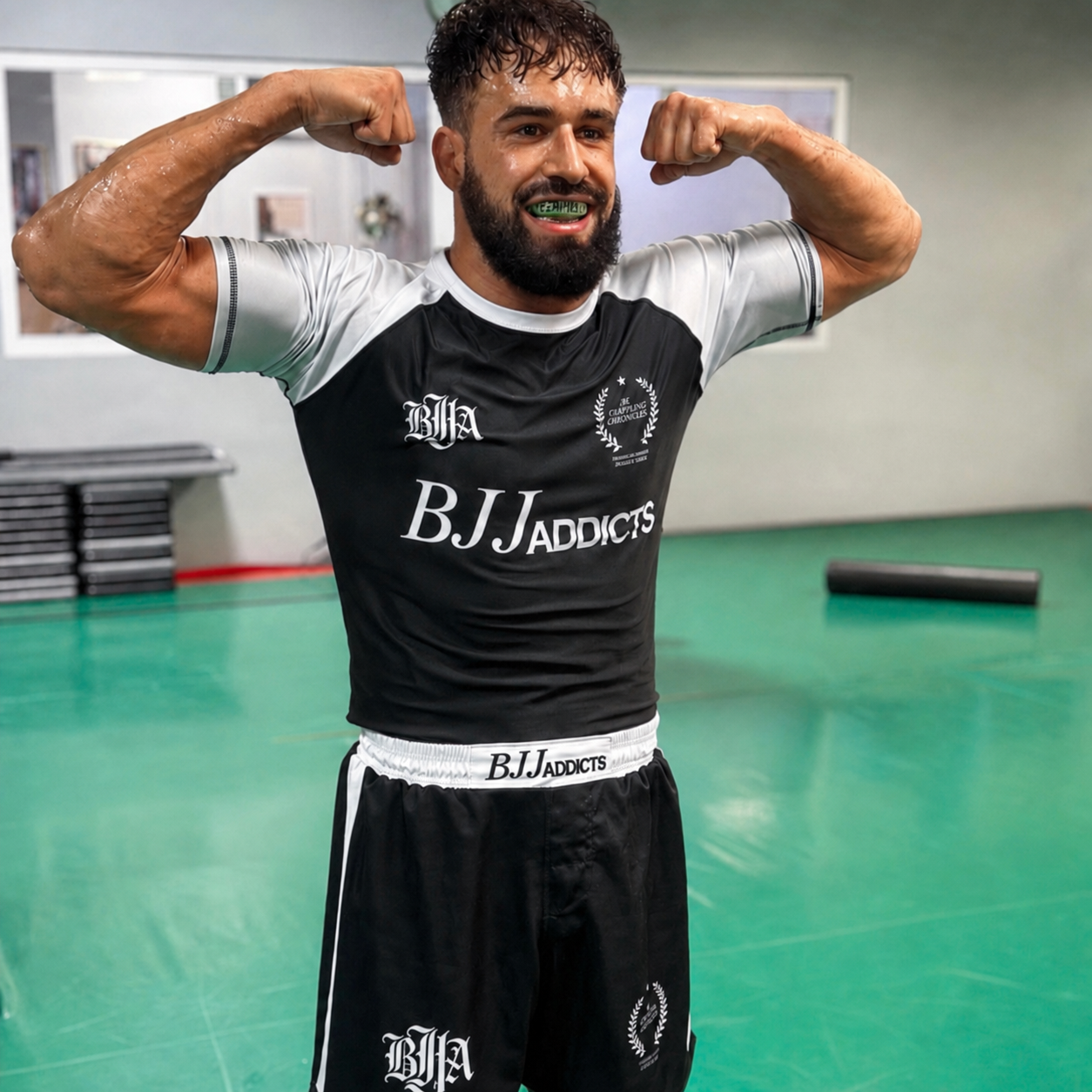 Rashguard Corto Negro ''Back to the basics''